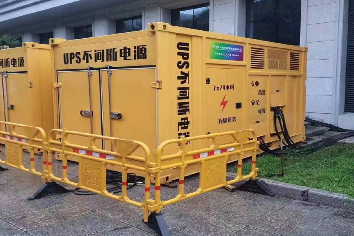 松山湖管委会发电机租赁施工现场
